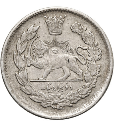 Iran. Sultan Ahmad Shah, AH 1327-1344 / 1909-1925 AD. 2000 Dinars (2 Kran / 2 Qiran), AH 1337 / 1919 AD