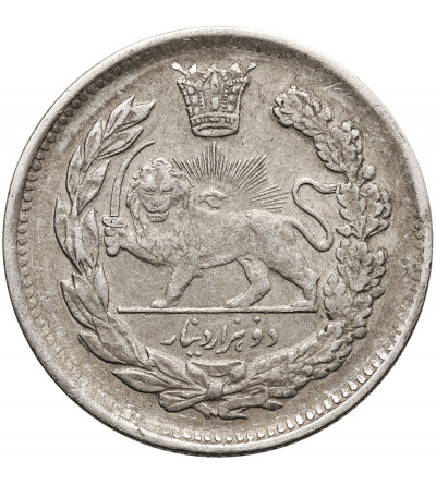 Iran. Sultan Ahmad Shah, AH 1327-1344 / 1909-1925 AD. 2000 Dinars (2 Kran / 2 Qiran), AH 1337 / 1919 AD