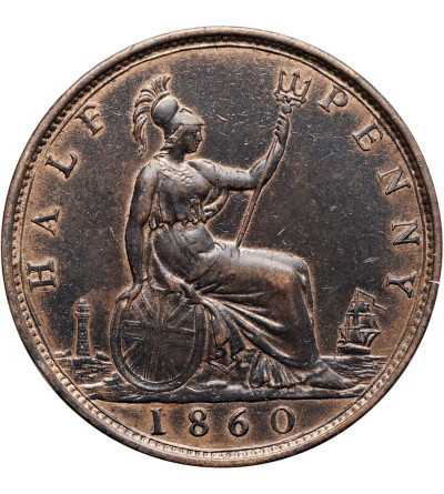 Wielka Brytania, Wiktoria (1837-1901). 1/2 pensa (1/2 Penny) 1860