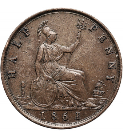 Great Britain, Victoria (1837-1901). 1/2 Penny 1861, L.C.W.
