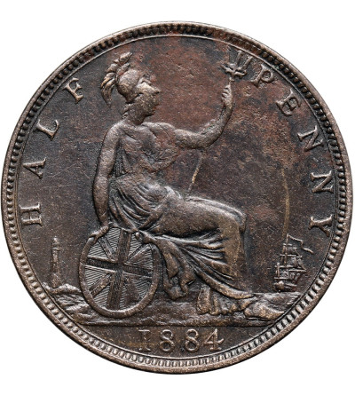 Wielka Brytania, Wiktoria (1837-1901). 1/2 pensa (1/2 Penny) 1884