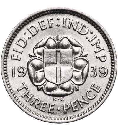 Wielka Brytania, Jerzy VI (1936-1952). 3 pensy (Pence) 1939