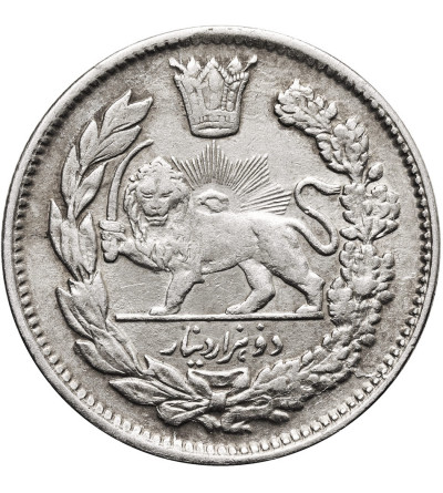 Iran. Sultan Ahmad Shah, AH 1327-1344 / 1909-1925 AD. 2000 Dinars (2 Kran / 2 Qiran), AH 1340 / 1922 AD