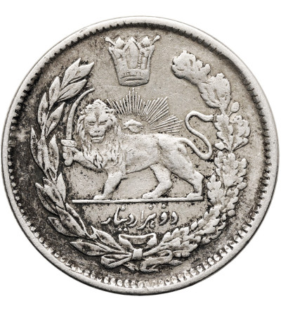 Iran. Sultan Ahmad Shah, AH 1327-1344 / 1909-1925 AD. 2000 Dinars (2 Kran / 2 Qiran), AH 1340/1 / 1922 AD - mint error!