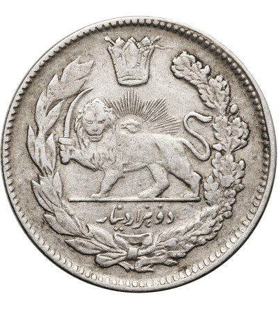 Iran. Sultan Ahmad Shah, AH 1327-1344 / 1909-1925 AD. 2000 Dinars (2 Kran / 2 Qiran), AH 1344 / 1926 AD