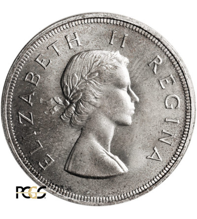 RPA, Elżbieta II. 5 szylingów (Shillings) 1958, PCGS PL 66 (Prooflike)