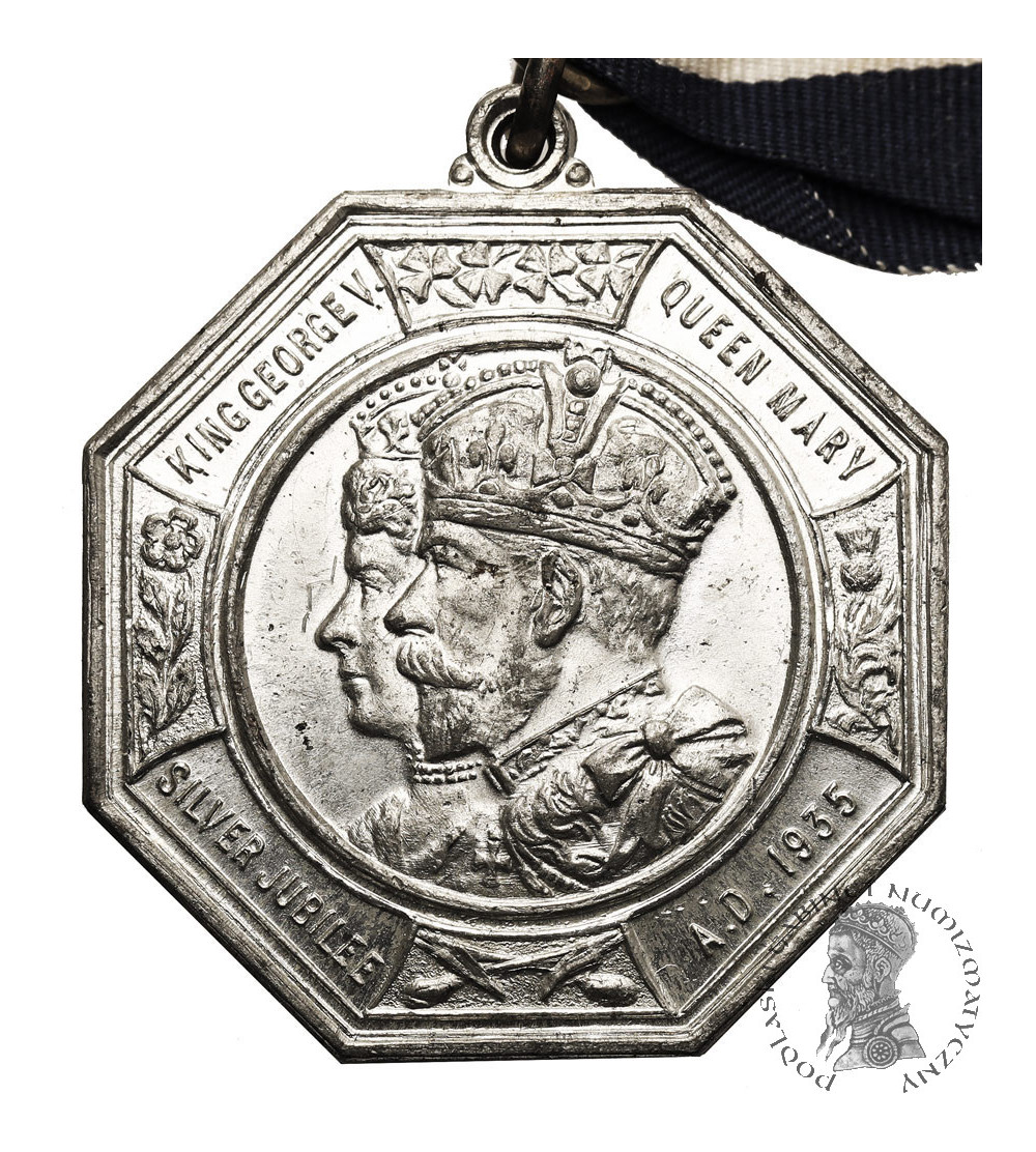Wielka Brytania, Middlesex, Jerzy V (1910-1936). Medal 1935, Srebrny Jubileusz