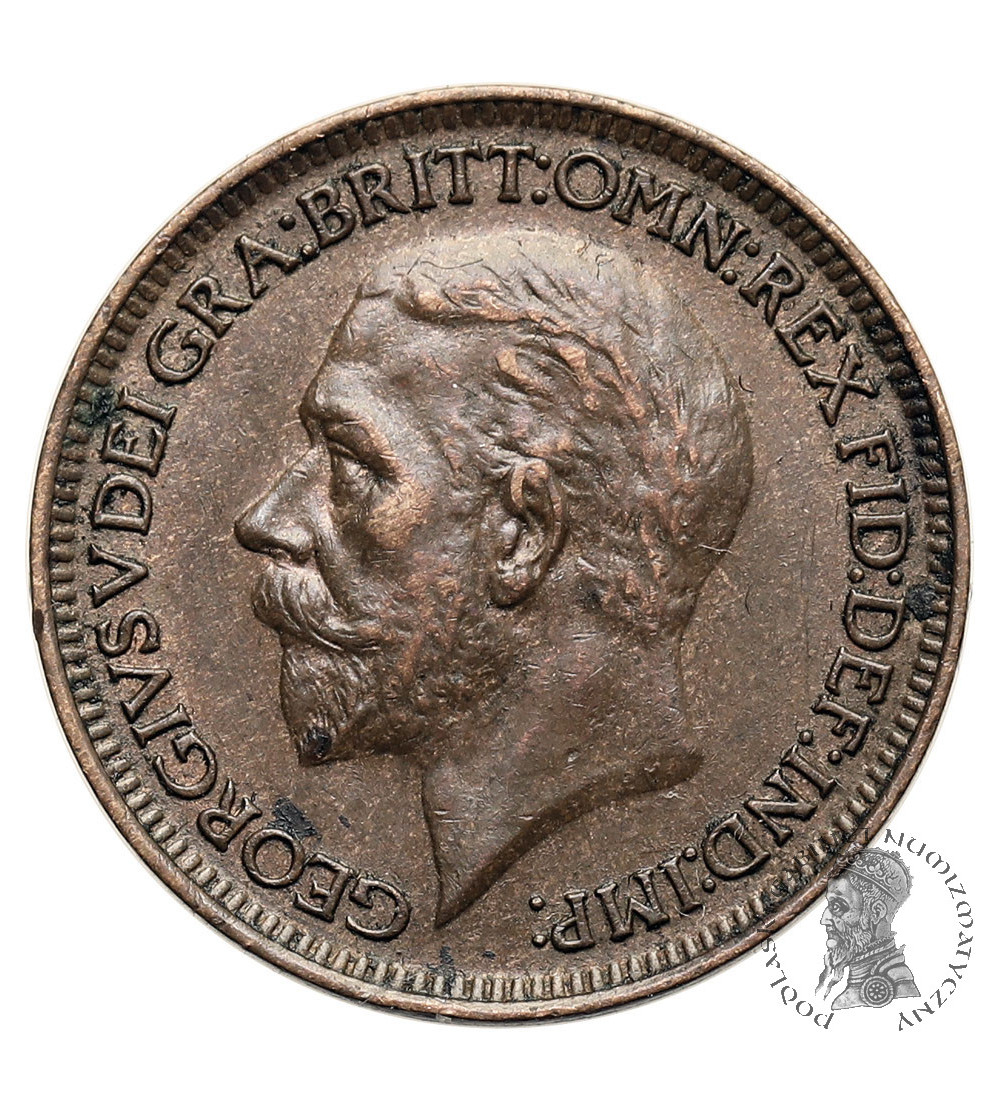Wielka Brytania, Jerzy V (1910-1936). 1 Farthing 1928