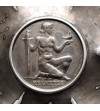 Switzerland / Schweiz / Suisse. Silver bowl/saucer with a 5 Francs coin 1936 HELVETIA, Confederation Armament Fund