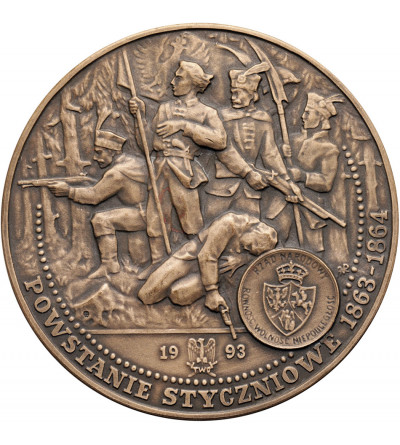 Polska. Medal 1993, Generał Romuald Traugutt, Powstanie Styczniowe 1863-1864, T.W.O.