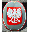 Poland, PRL (1952-1989). Large State Emblem, Official, Enamel, Eagle, oval, dimensions 50,00 x 39,50 cm