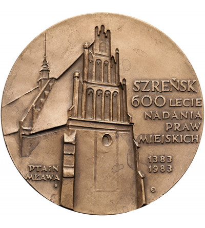 Poland, PRL (1952-1989), Szreńsk. Medal 1983, 600th anniversary of Szrensk