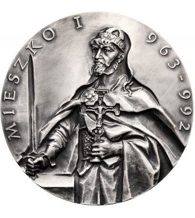 Polska, PRL (1952–1989), Koszalin. Medal 1985, Mieszko I 963-992, Dobrawa 965-977