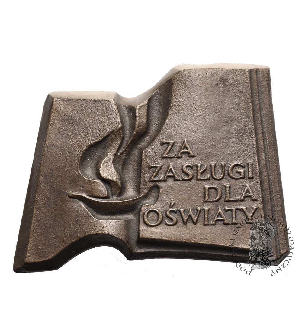 Poland, PRL (1952-1989). Uniface plaquette, “Kaganek Oświaty” (Torch of Education), For Services to Education Poland, PRL (1952-1989). Uniface plaquette, “Kaganek Oświaty” (Torch of Education), For Services to Education