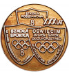 Poland, PRL (1952–1989), Oświęcim.  Medal 1987, the 30th anniversary of the Sports Championship Comprehensive School Complex