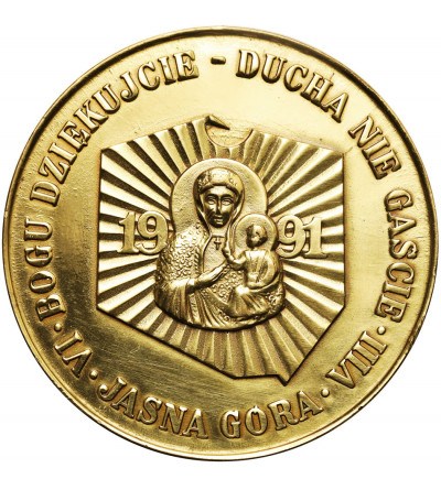 Poland. Medal 1991, John Paul II, IV Pilgrimage, Jasna Góra