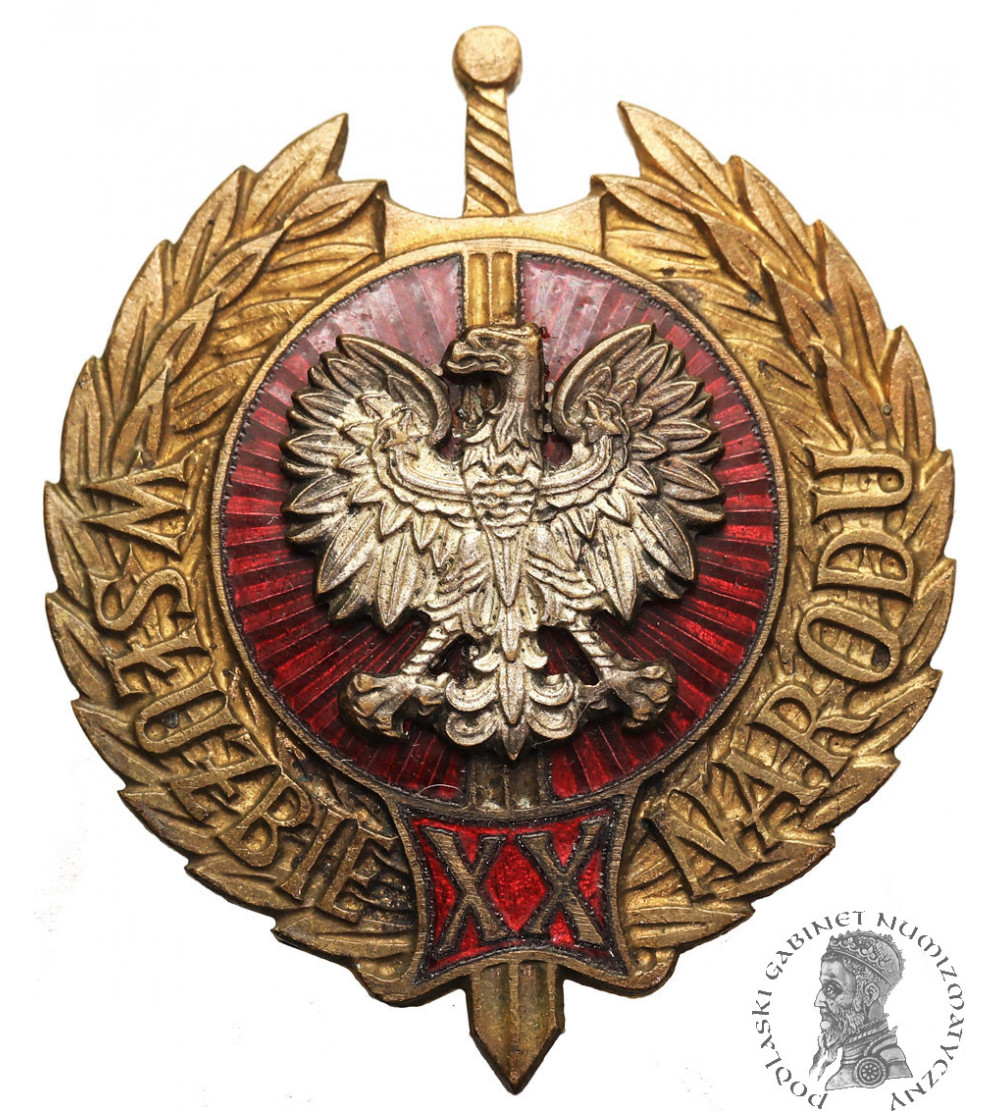 Poland, PRL (1952-1989). Badge “XX Years in the Service of the Nation” Poland, PRL (1952-1989). Badge “XX Years in the Service of the Nation”