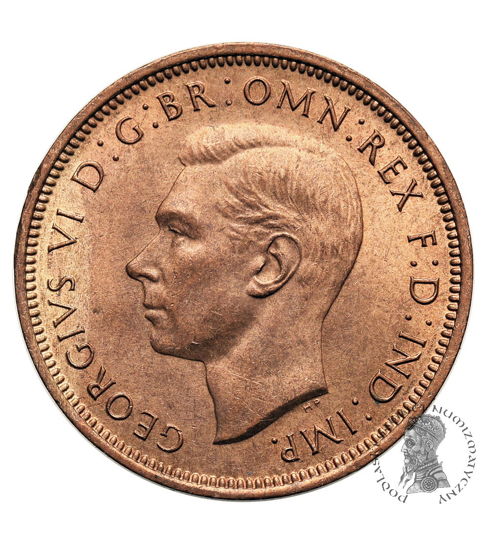 Wielka Brytania, Jerzy VI (1936-1952). 1/2 pensa (1/2 Penny) 1944 Wielka Brytania, Jerzy VI (1936-1952). 1/2 pensa (1/2 Penny) 1944