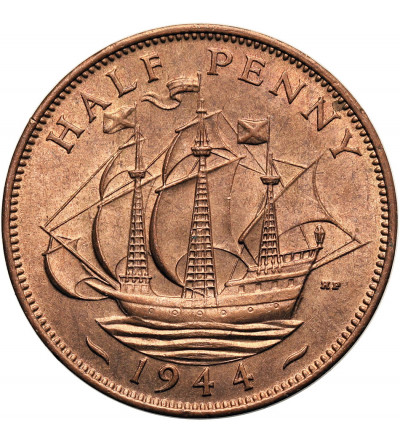 Great Britain, George VI (1936-1952). 1/2 Penny 1944