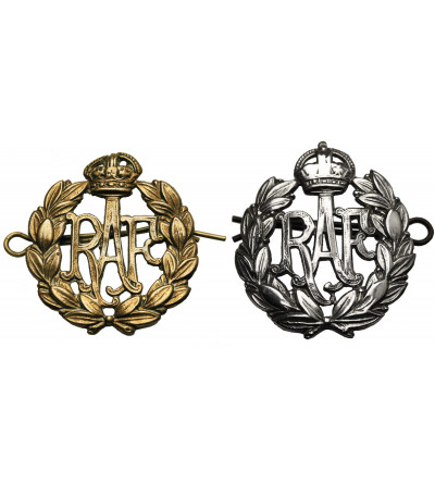 Great Britain. Set of two Royal Air Force (RAF) cap badges
