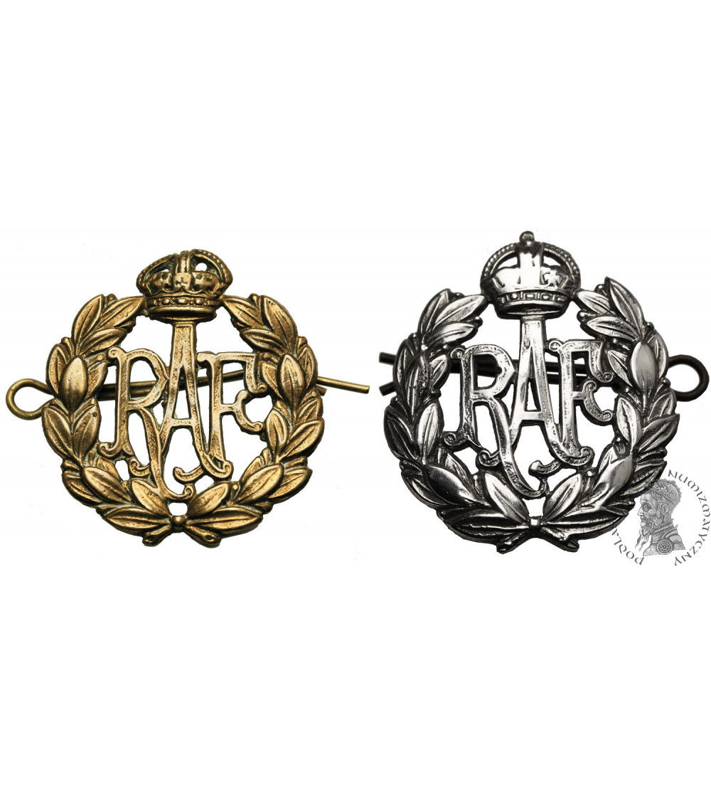 Great Britain. Set of two Royal Air Force (RAF) cap badges