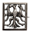 Silver brooch with an eagle, fineness 800