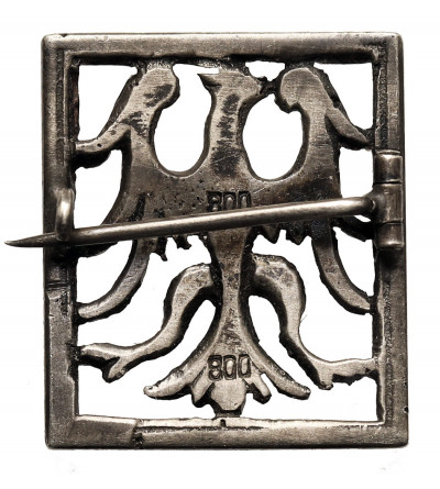 Silver brooch with an eagle, fineness 800
