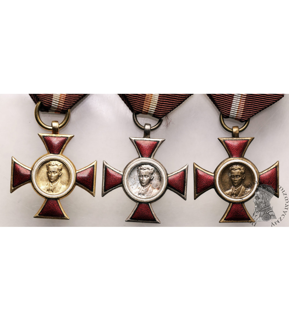 Poland, PRL (1952-1989). Set of 3 decorations Janek Krasicki ZSMP Cross