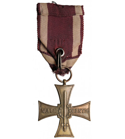 Poland. Cross of Valour 1944, ‘To the Valiant on the Field of Glory 1944’, pressed by Caritas