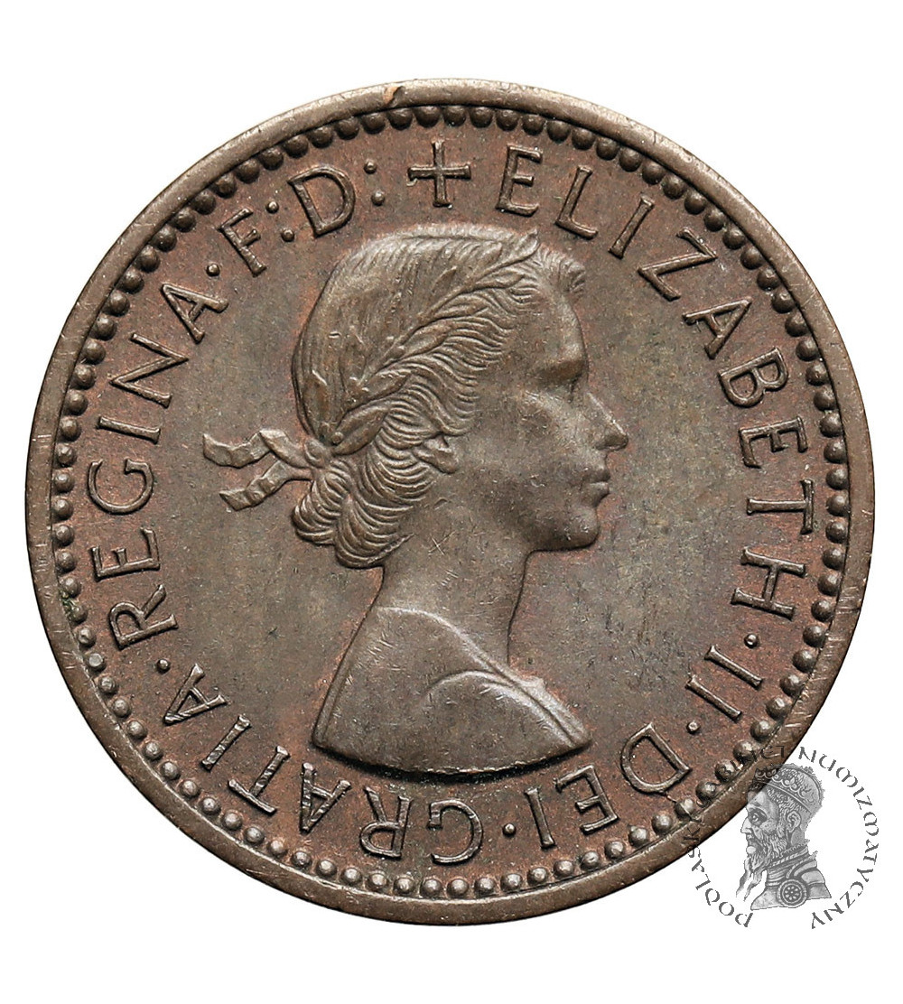 Wielka Brytania, Elżbieta II (1952-2022). Farthing 1956