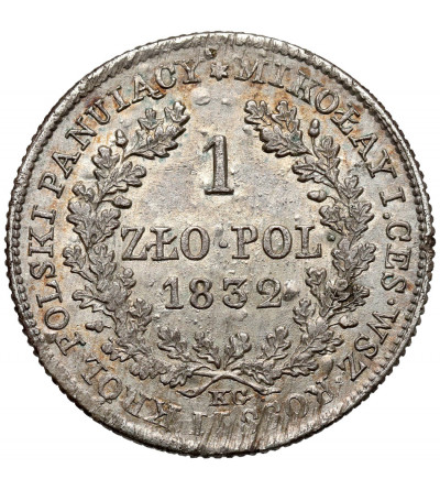Polska. Królestwo Kongresowe, Mikołaj I 1825-1855. 1 złoty 1832 KG, Warszawa