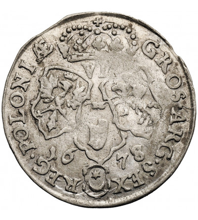 Poland, Jan III Sobieski 1674-1696. Szostak (6 Groschen) 1678/7, Janina, Bydgoszcz (Bromberg) mint