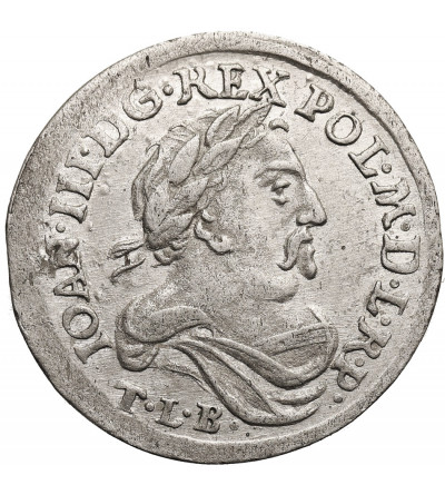 Polska, Jan III Sobieski 1674-1695. Szóstak (6 groszy) 1680 TLB, Bydgoszcz - herb Leliwa