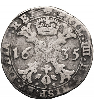 Spanish Netherlands, Philipp 1621-1665. Taler (Patagon) 1635, Brabant, Brussels Mint