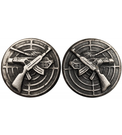 Poland, PRL (1952-1989). Set of two “Mechanized Forces” badges, Polish People's Army (Korpusówka")