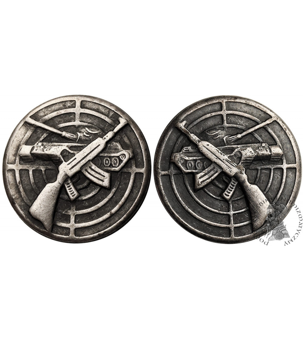 Poland, PRL (1952-1989). Set of two “Mechanized Forces” badges, Polish People's Army (Korpusówka")