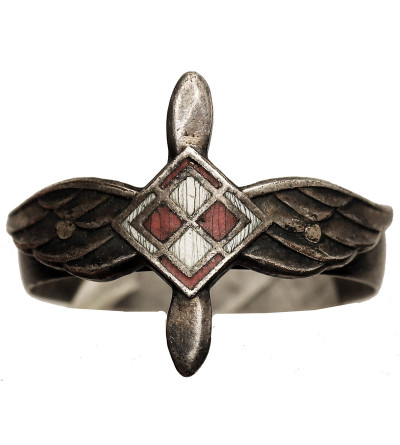 Poland, PRL (1952-1989), Polish People's Army. Ring/wedding band with Air Force Corps badge (Flying Personnel) - ,,Korpusówka"