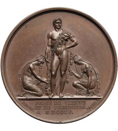 France. Napoleon I Bonaparte, Br medal commemorating the capture of Vienna, 1805