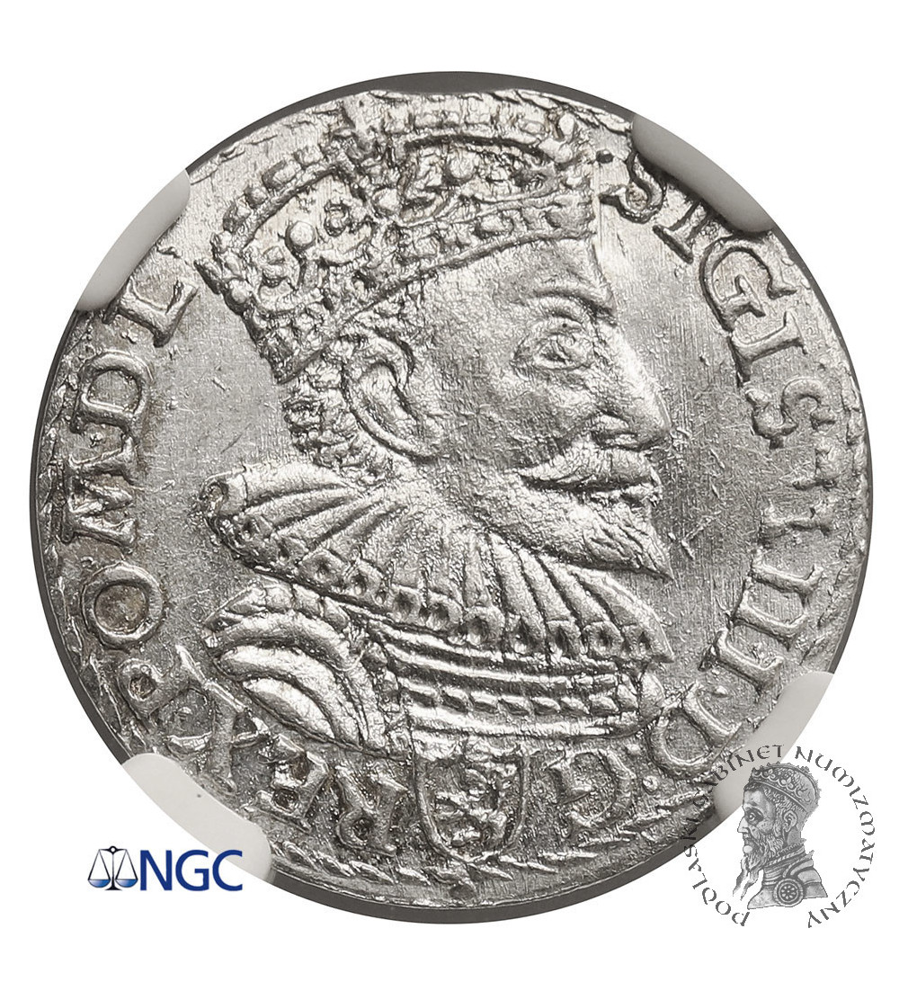 Poland. Zygmunt III Waza, 1587-1632. Trojak (3 Grosze) 1594, Malbork (Marienburg) mint - NGC UNC Details