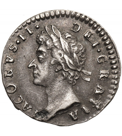 England, United Kingdom of Great Britaina and Northem Ireland. James II, 1685-1688. Maundy Penny, 1687 / 8, overstruck