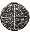 Anglia. Henryk VI, Lancaster, pierwsze panowanie 1422-1461. Grosz (Groat), ok. 1422-1427, mennica Calais, emisja z pierścieniami