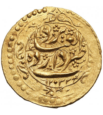Iran / Persja. Dynastia - Kadżarowie. Fath Ali Shah, 1797-1834 AD. AV Toman, AH 1233 / 1817/18 AD, mennica Yazd (Jazd)