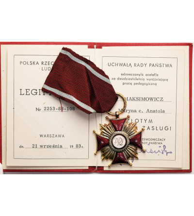 Poland, PRL (1952–1989). Gold Cross of Merit 1983