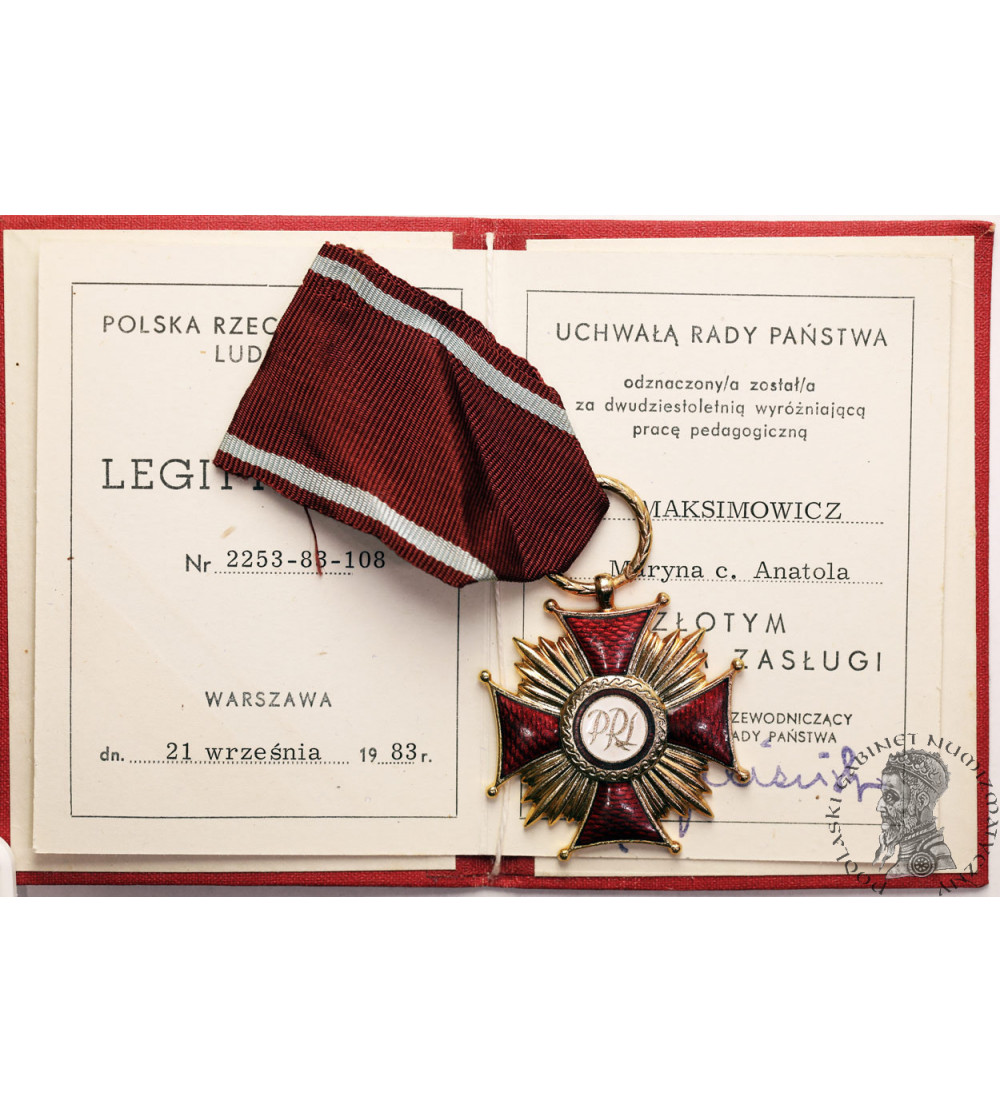 Poland, PRL (1952–1989). Gold Cross of Merit 1983
