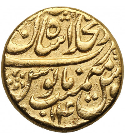 Indie. Imperium Wielkich Mogołów, Muhammad Shah, 1719-1748. Mohur, AH 114? rok 14 / 1731-1732 AD, Shahjahanabad