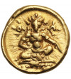 Indie, Imperium Vijayanaga, dynastia Tuluva. Krishna Devaraya, 1509-1529 AD. 1/2 Pagoda bez daty