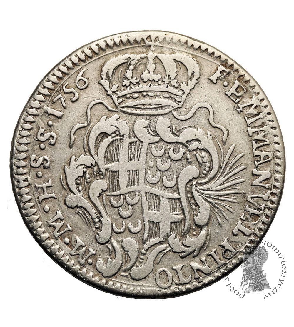 Malta (Sovereign Order). Emmanuel Pinto, 1741-1773. XV (15) Tari 1756, Valletta