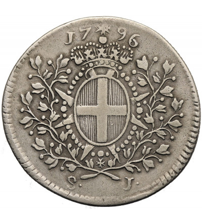 Malta (Zakon Maltański). Emmanuel de Rohan, 1775-1797.  Scudo (12 Tari) 1796, Valletta