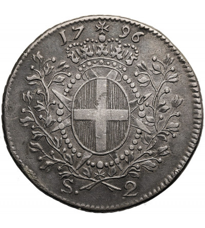 Malta (Sovereign Order). Emmanuel de Rohan, 1775-1797. 2 Scudi, 1796, Valletta mint