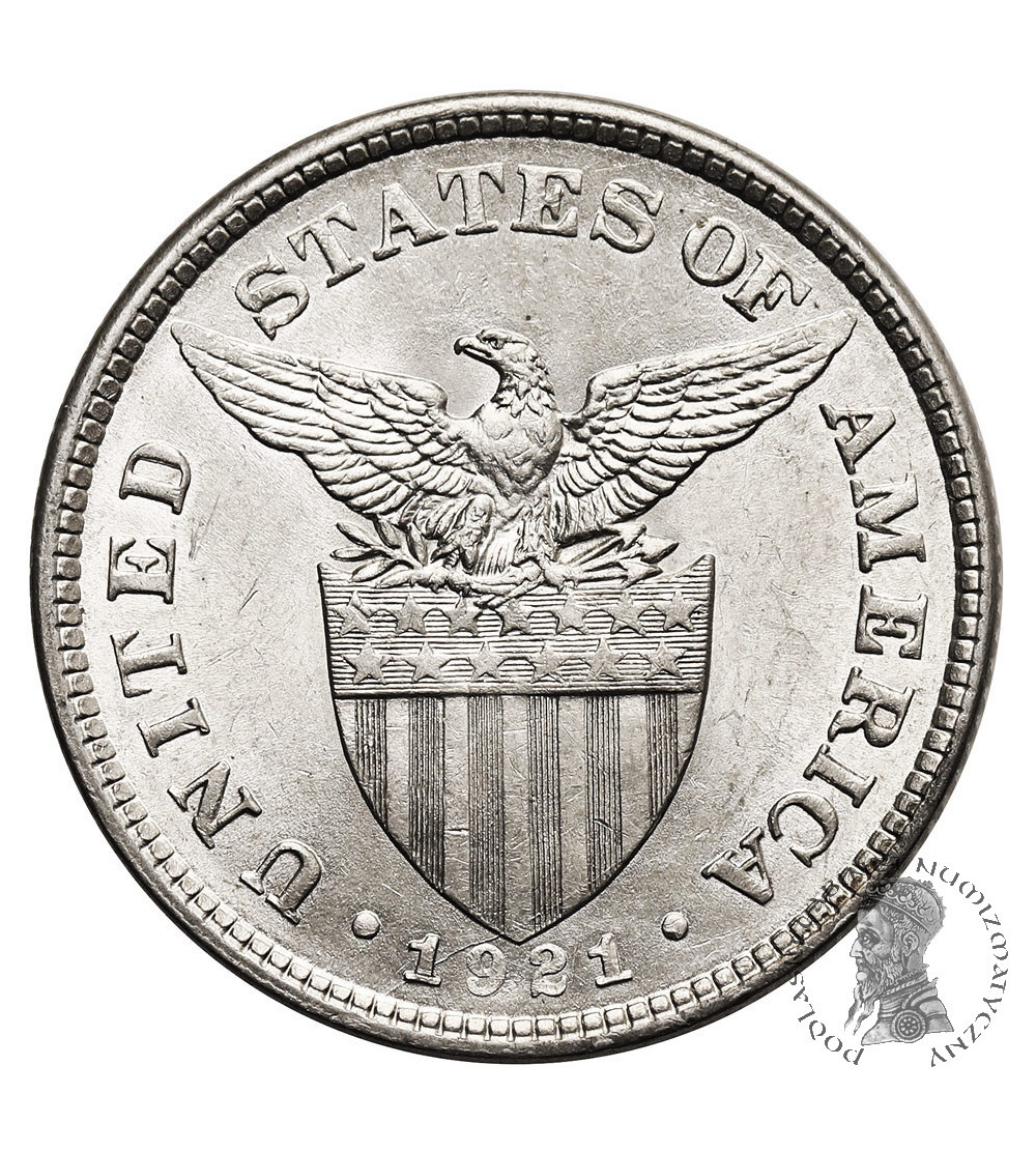 Philippines, US Administration. 50 Centavos 1921